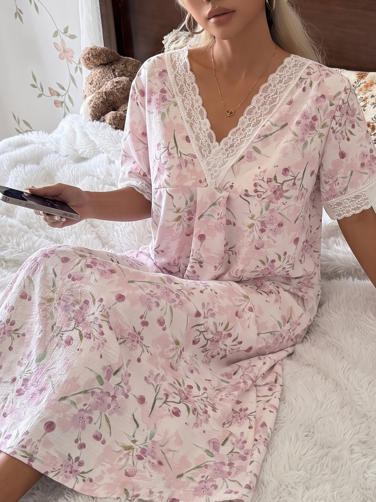 Robe grande taille en dentelle, vu de dos