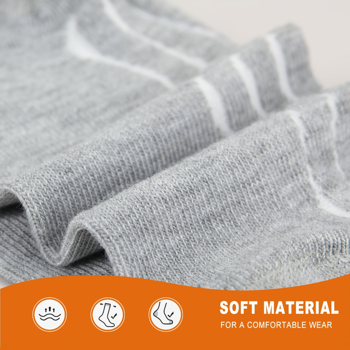 Chaussettes grande taille, coupe ample, toucher naturel, mise en situation