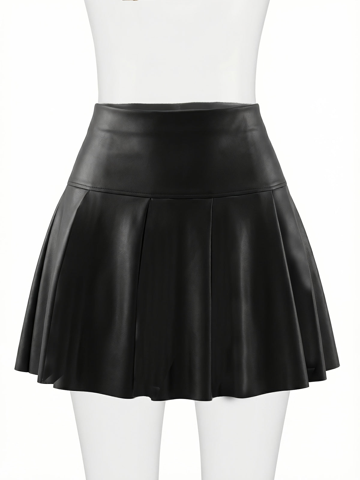 Jupe grande taille, coupe évasée, fermeture zippée, détail du tissu