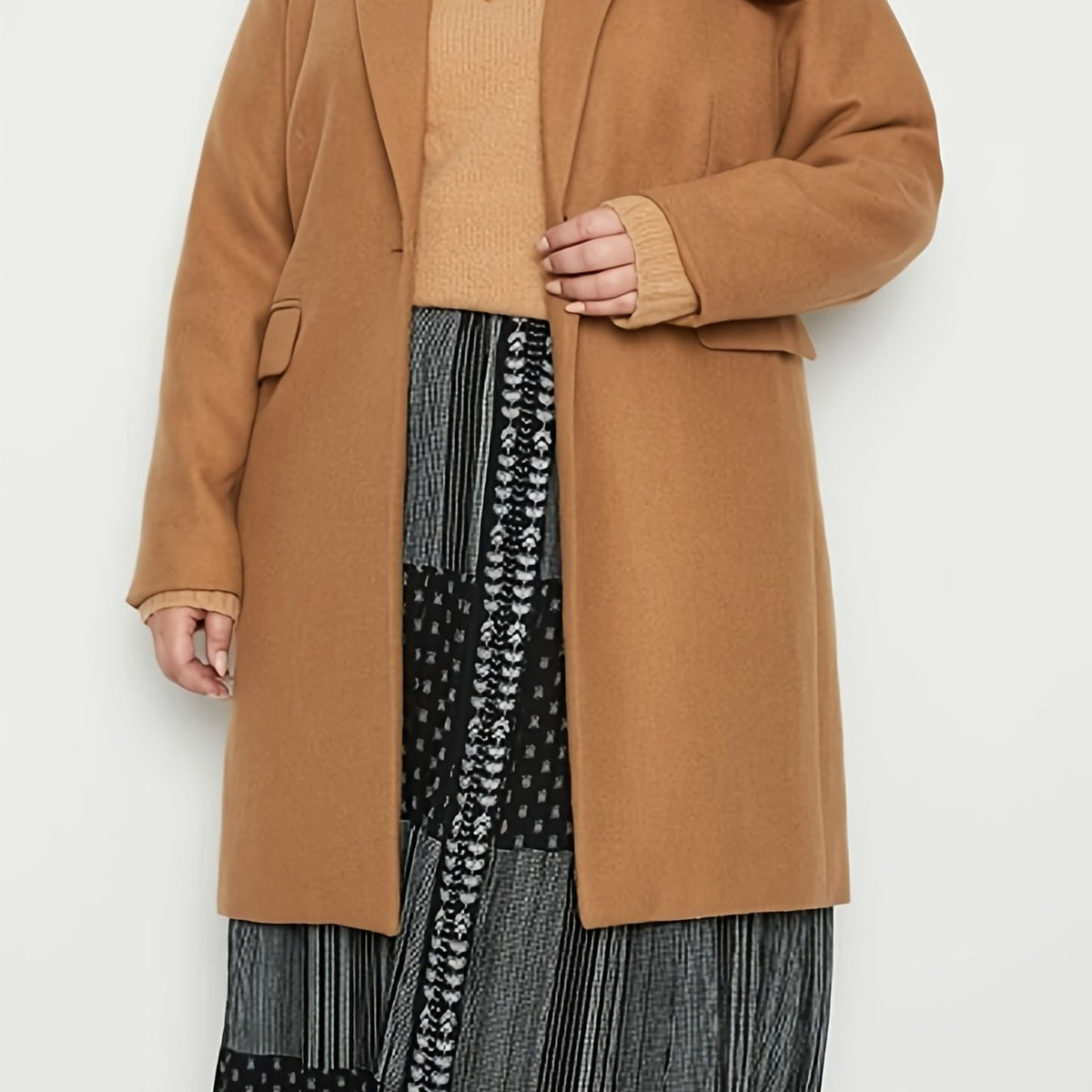 Trench grande taille, coupe oversize, doublure — matière : polyester Image