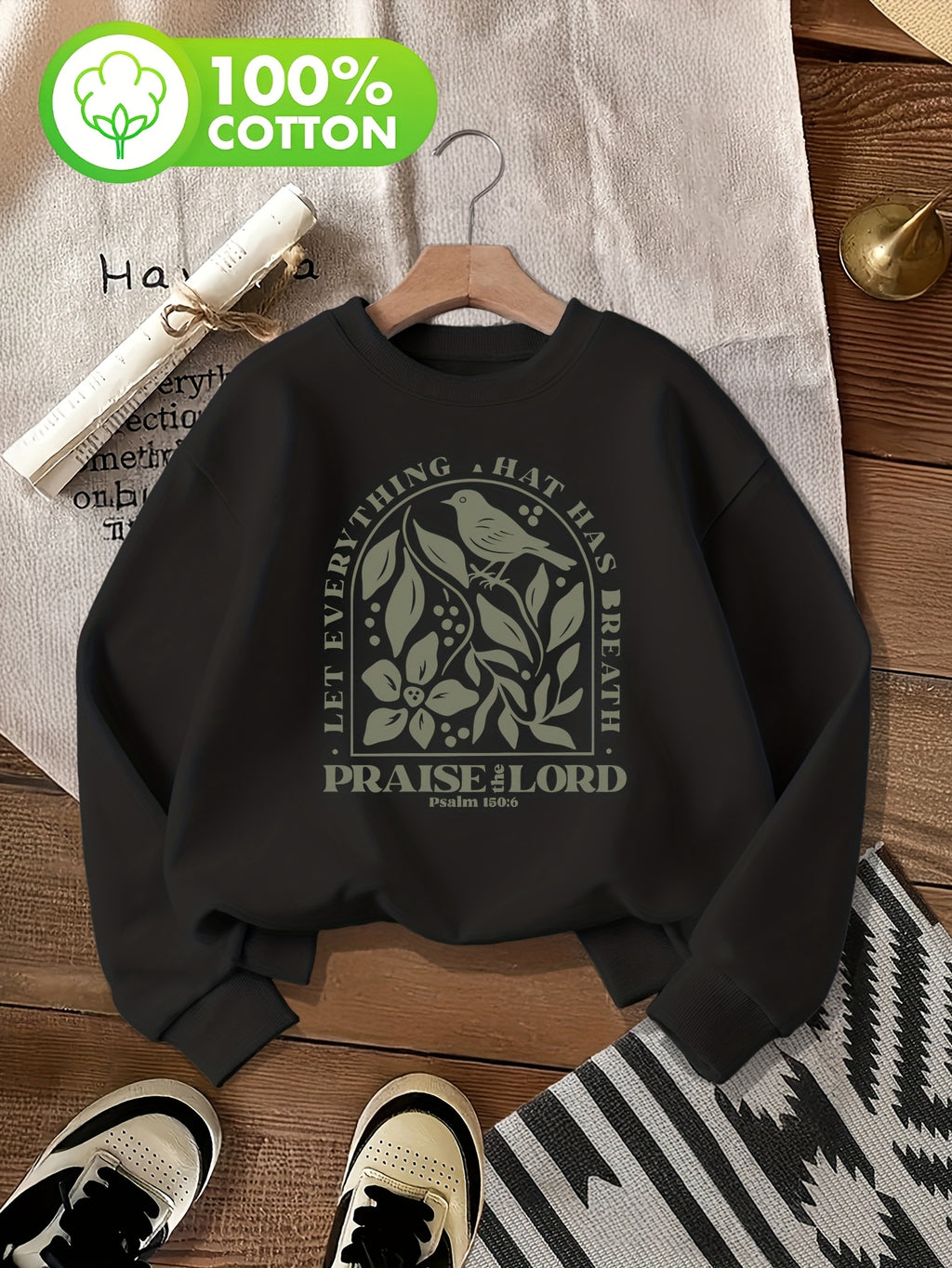 Pull grande taille, col rond, toucher naturel, chaleur d'hiver, vu de dos