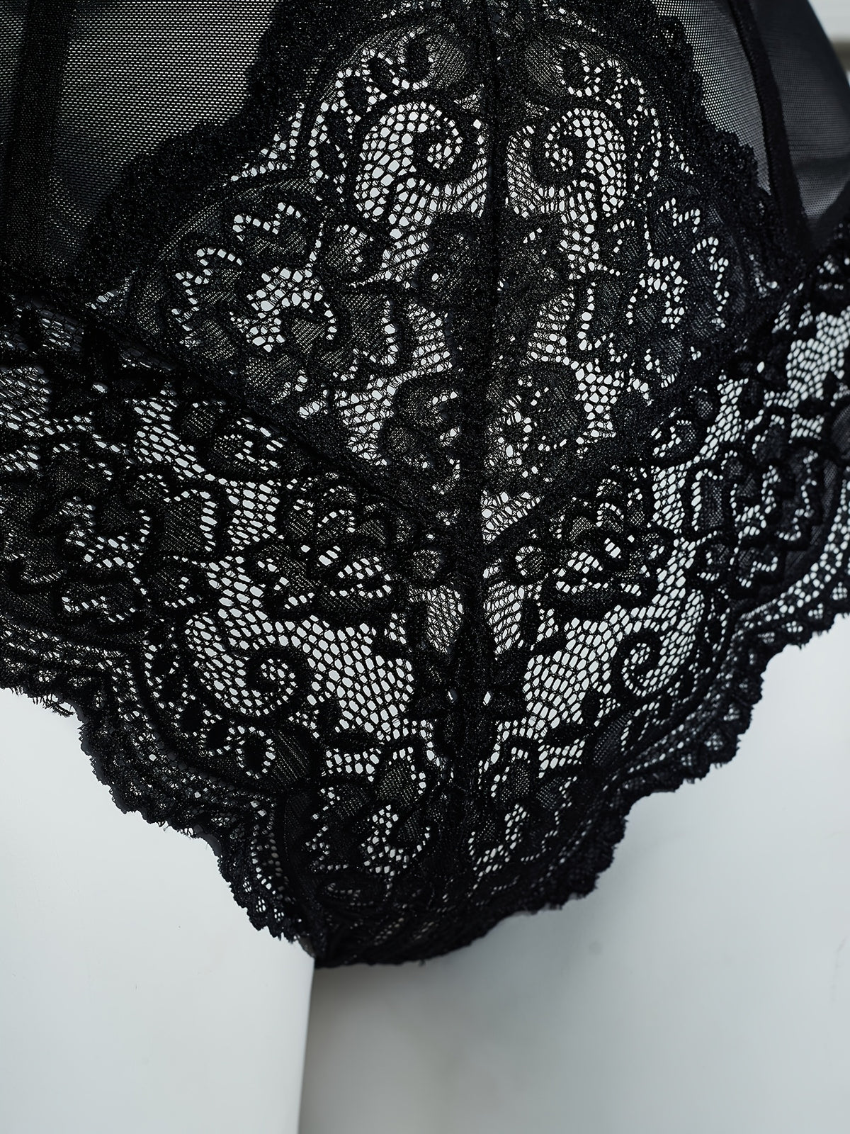 Body gainant grande taille en maille à imprimé fleuri, maille souple, détail du col