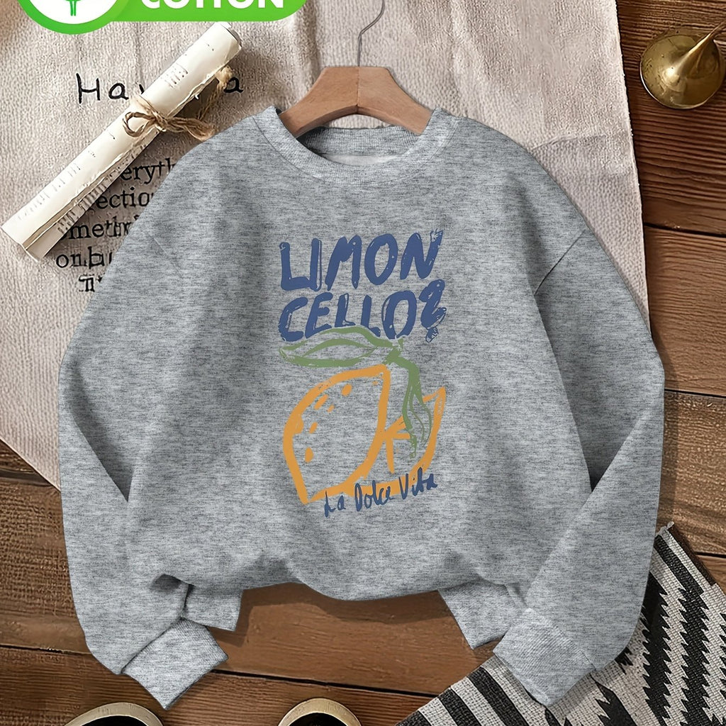Sweat grande taille, col rond, capuche, toucher naturel, vu de dos