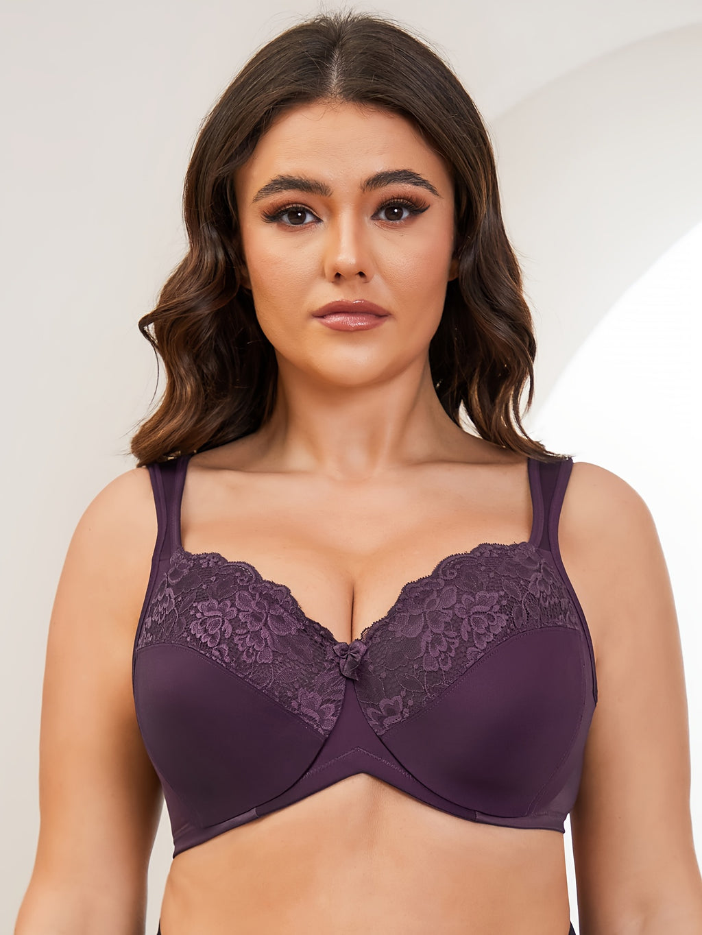 Soutien-gorge emboîtant grande taille — Dentelle florale