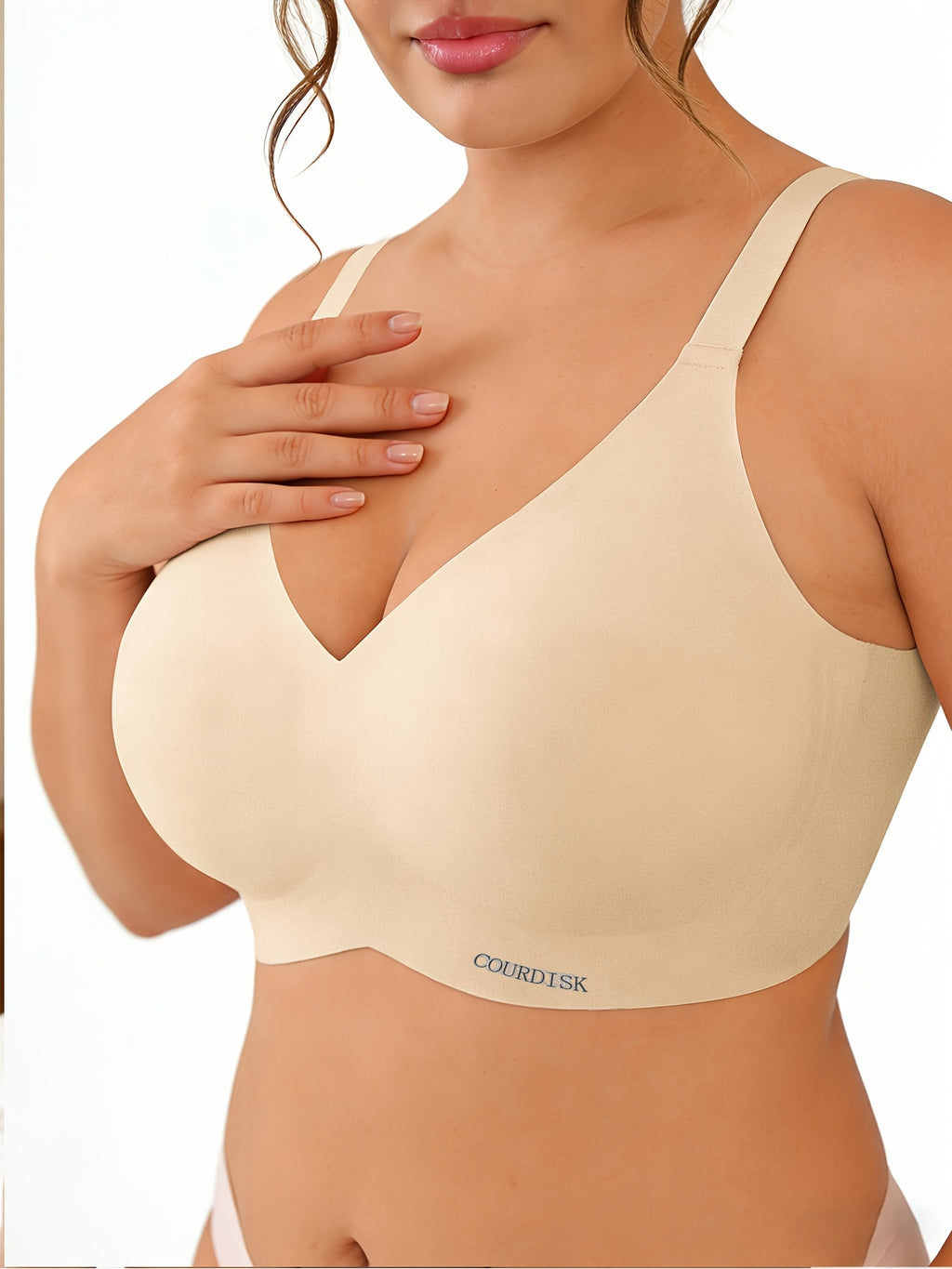 Soutien-gorge grande taille, coupe ample, ligne affirmée, vu de dos