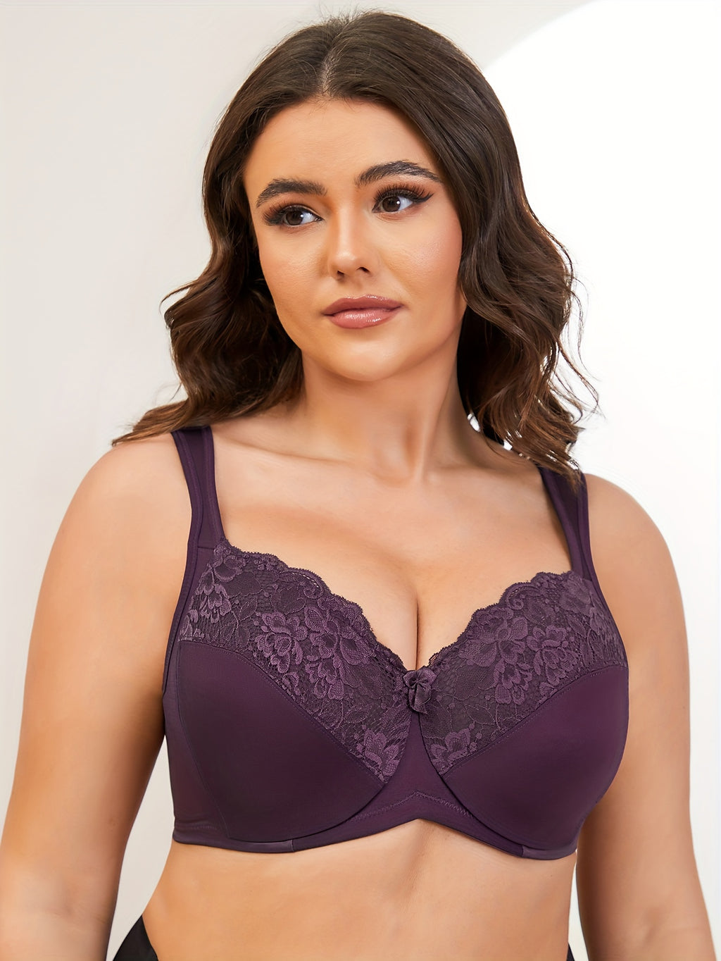 Soutien-gorge emboîtant grande taille — Dentelle florale