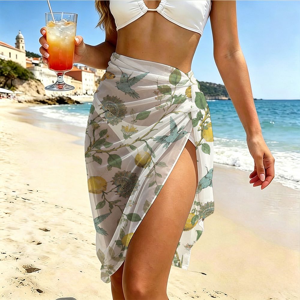 Maillot de bain grande taille à imprimé fleuri, allure vintage, porté de face