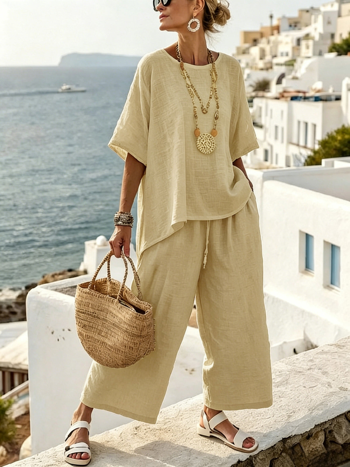 Ensemble coton grande taille — Six coloris, haut et bas
