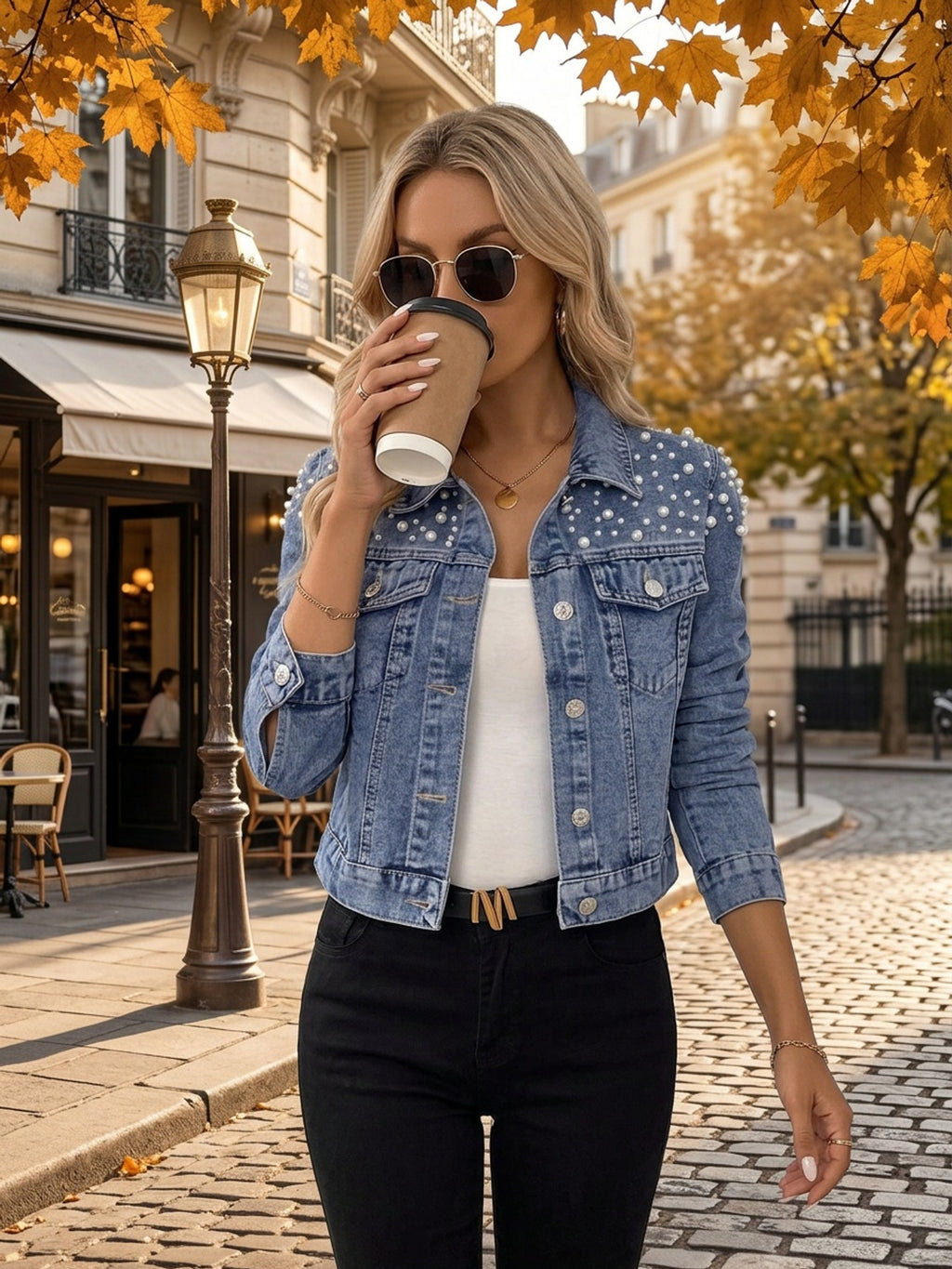 Veste grande taille, col à revers, boutonnage, manches courtes — composition : 69% Coton, 15% Polyester, 13% Viscose, 3% Modal
