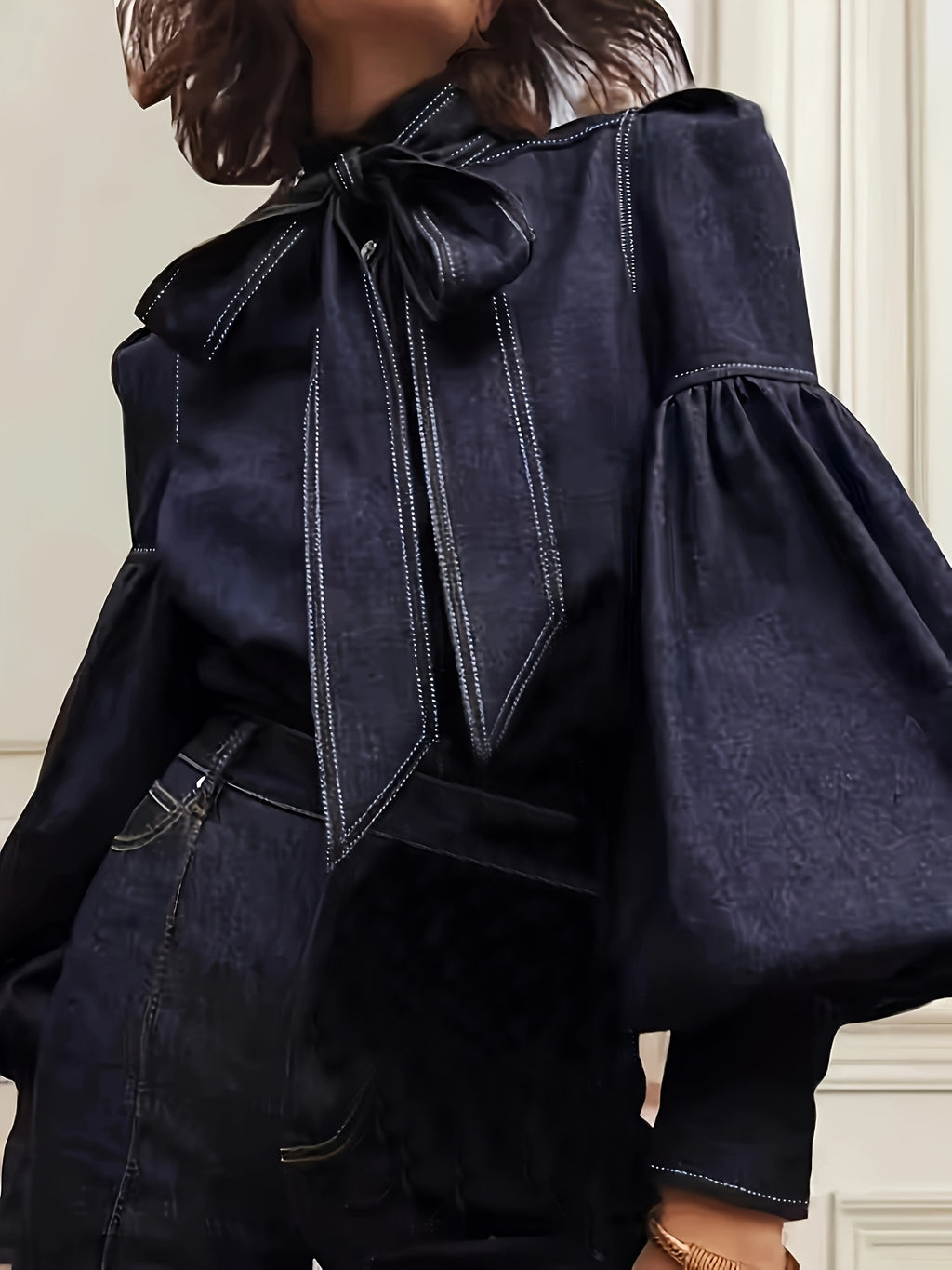 Chemise grande taille, coupe oversize, tombé fluide, vu de dos