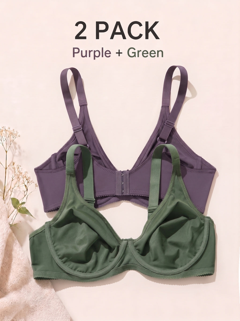 Soutien-gorge grande taille — Duo de teintes, bonnets C et D