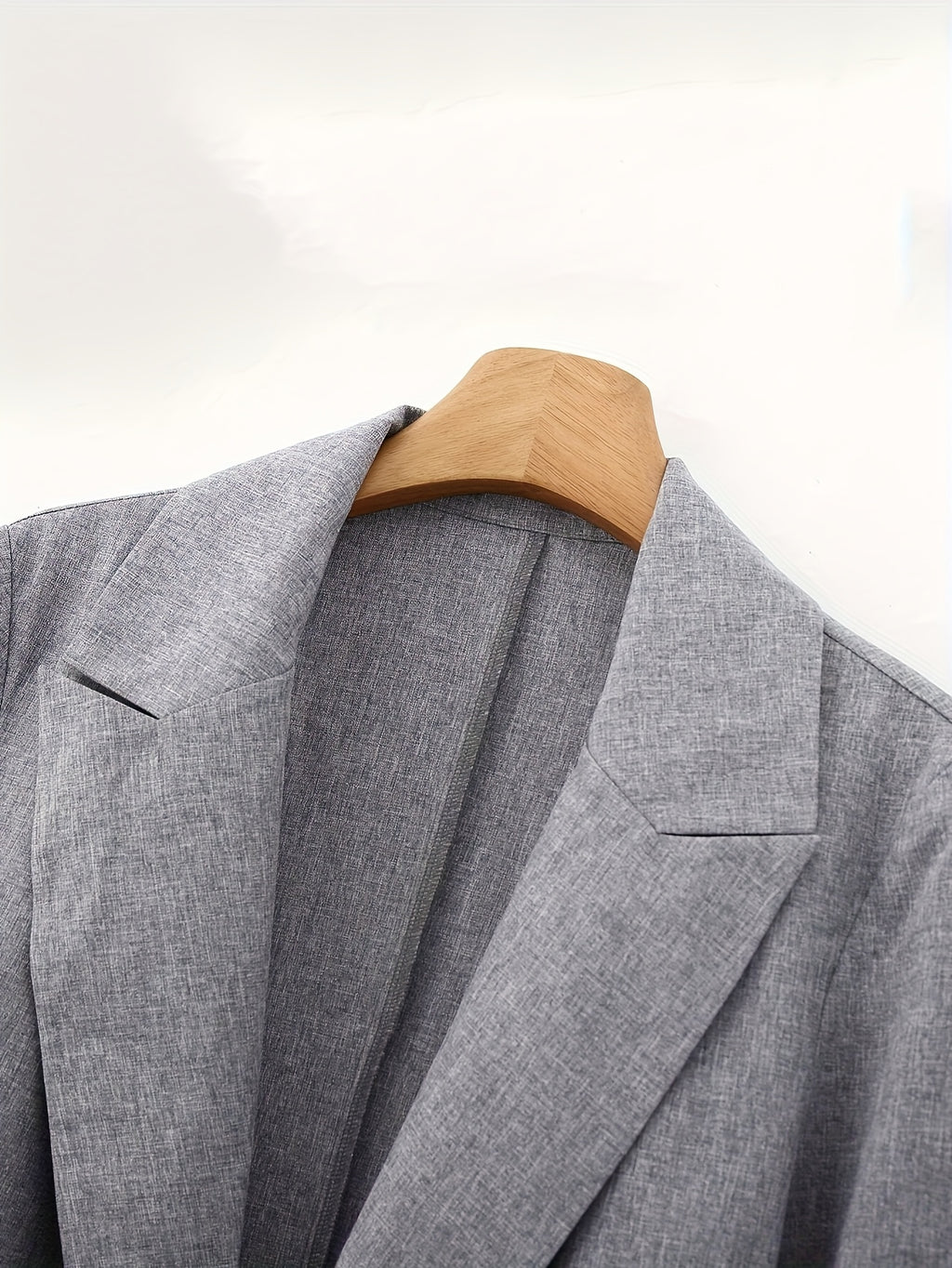 Veste grande taille, col à revers, tissu opaque
