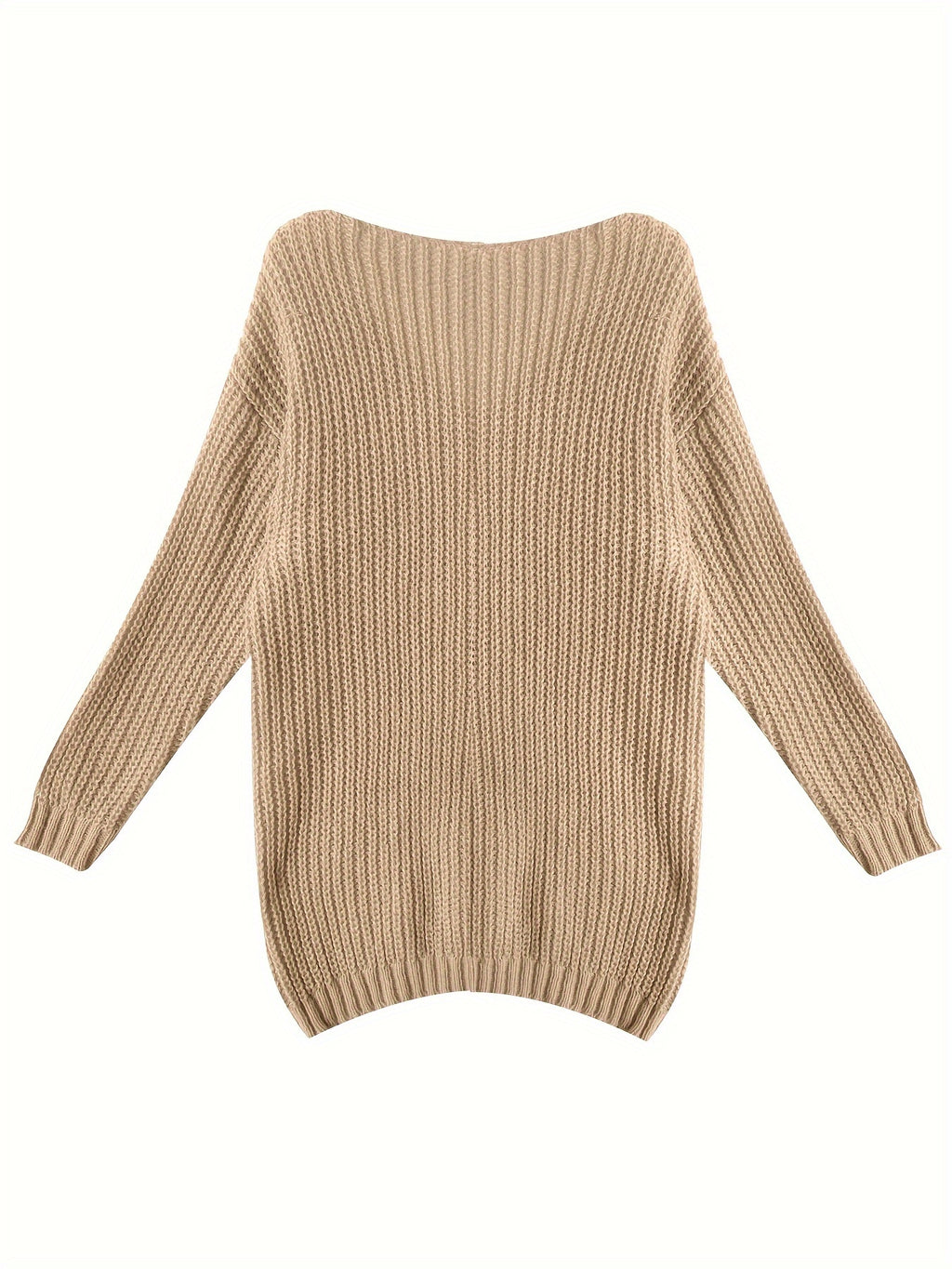 Pull grande taille, col V, forte élasticité, détail du tissu