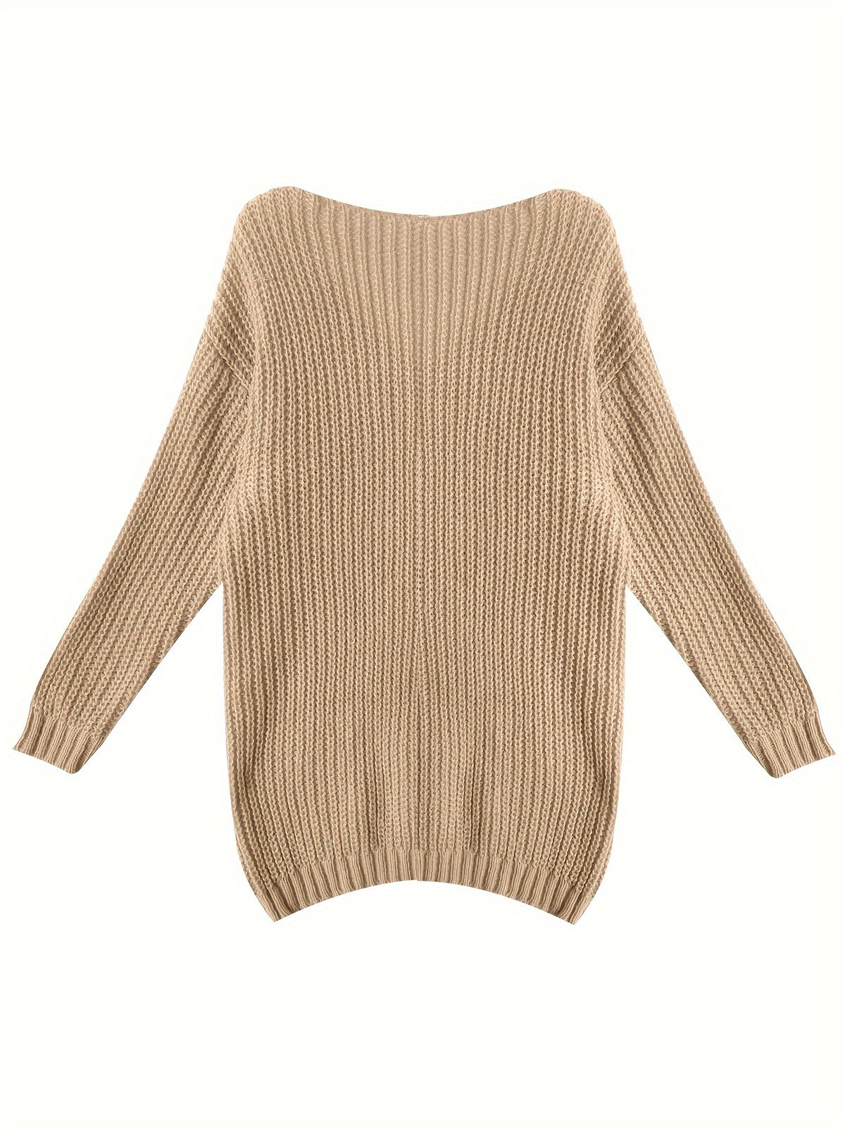 Pull grande taille, col V, forte élasticité, détail du tissu