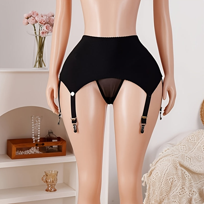Porte-jarretelles grande taille en satin — Tombé fluide — matière : polyester Image