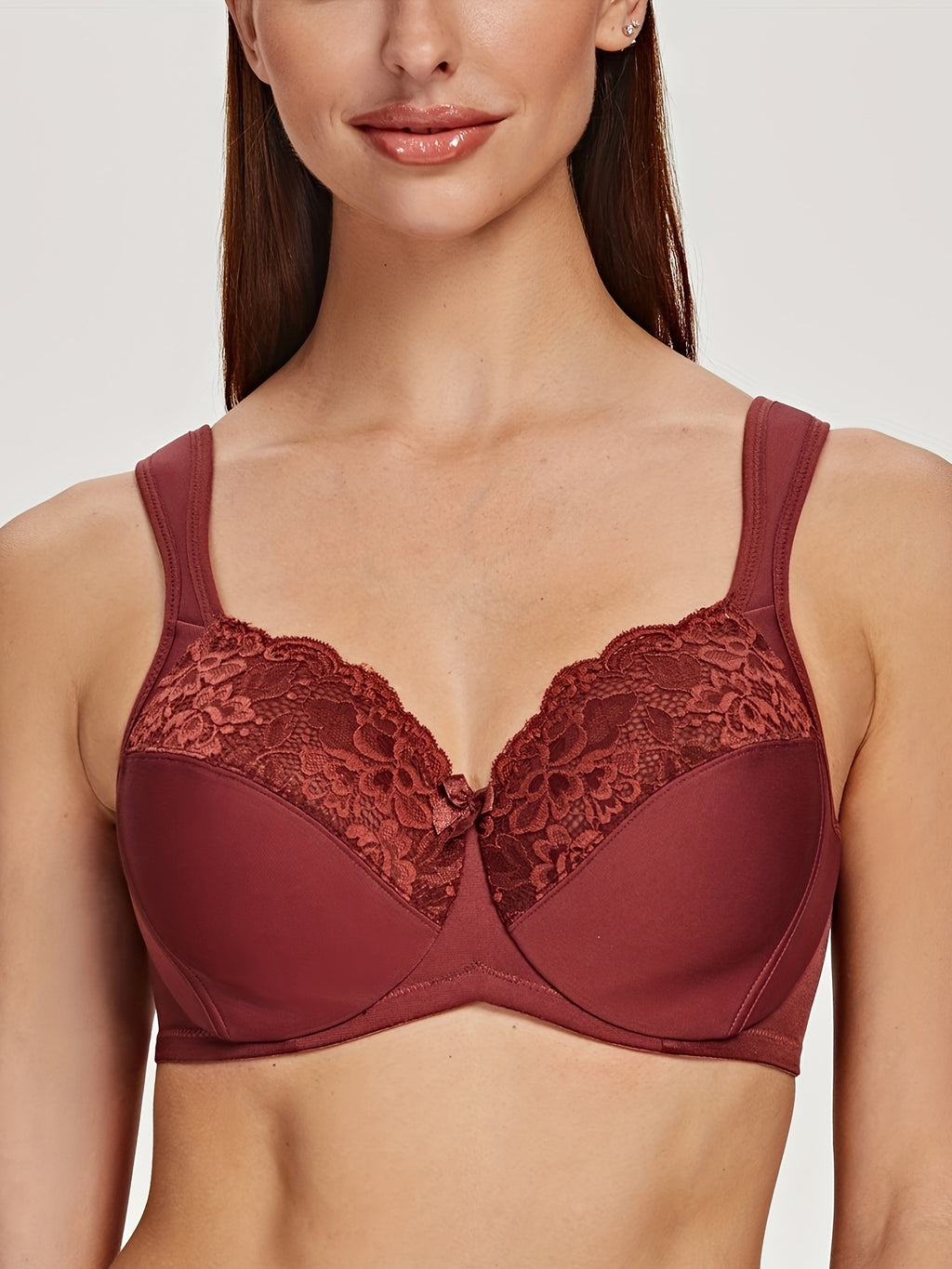 Soutien-gorge emboîtant grande taille — Dentelle florale