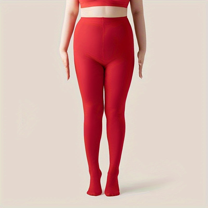Legging grande taille en velours — Doublure et toucher profond, mise en situation