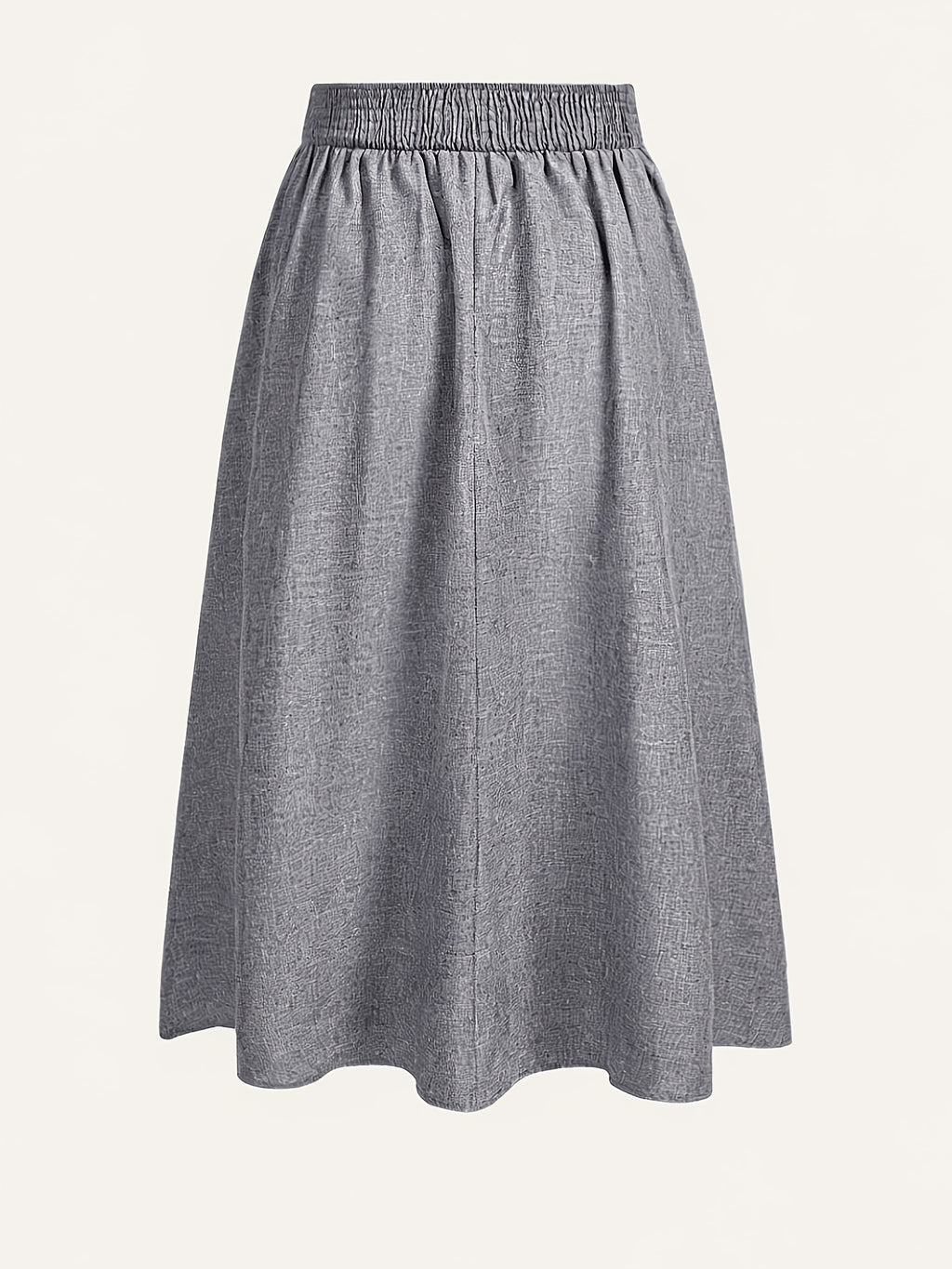 Jupe grande taille, coupe évasée, allure élégante, porté de face