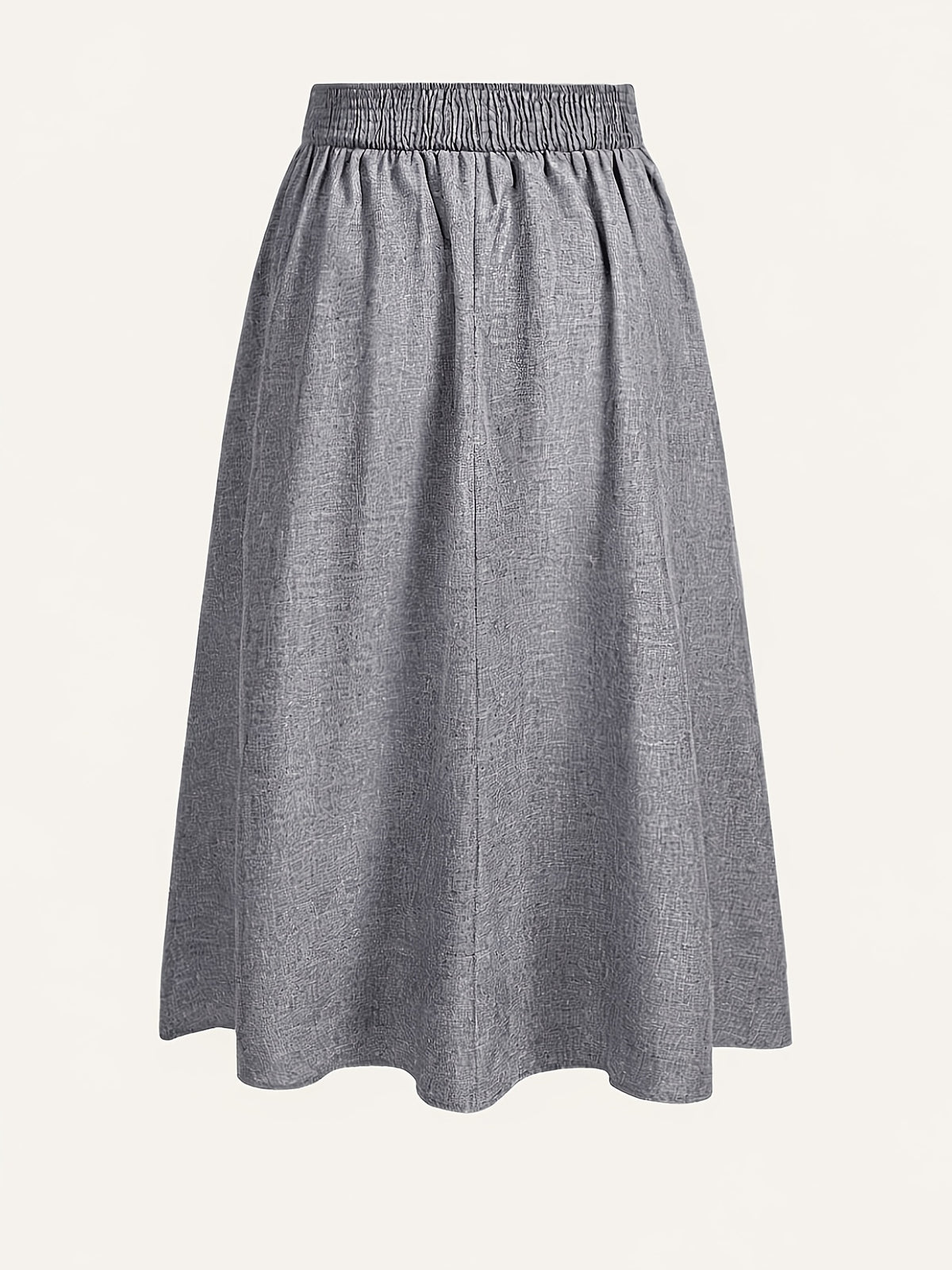Jupe grande taille, coupe évasée, allure élégante, porté de face