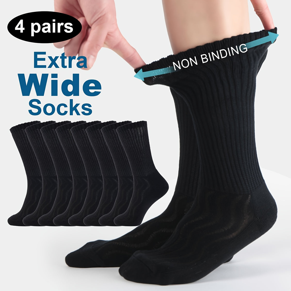 Chaussettes grande taille, toucher naturel — matière : coton Image