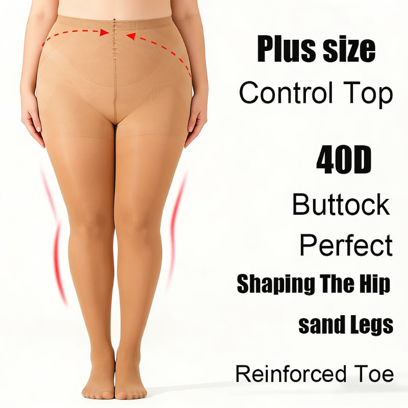Collant grande taille — Effet gainant et allure élégante, détail du tissu
