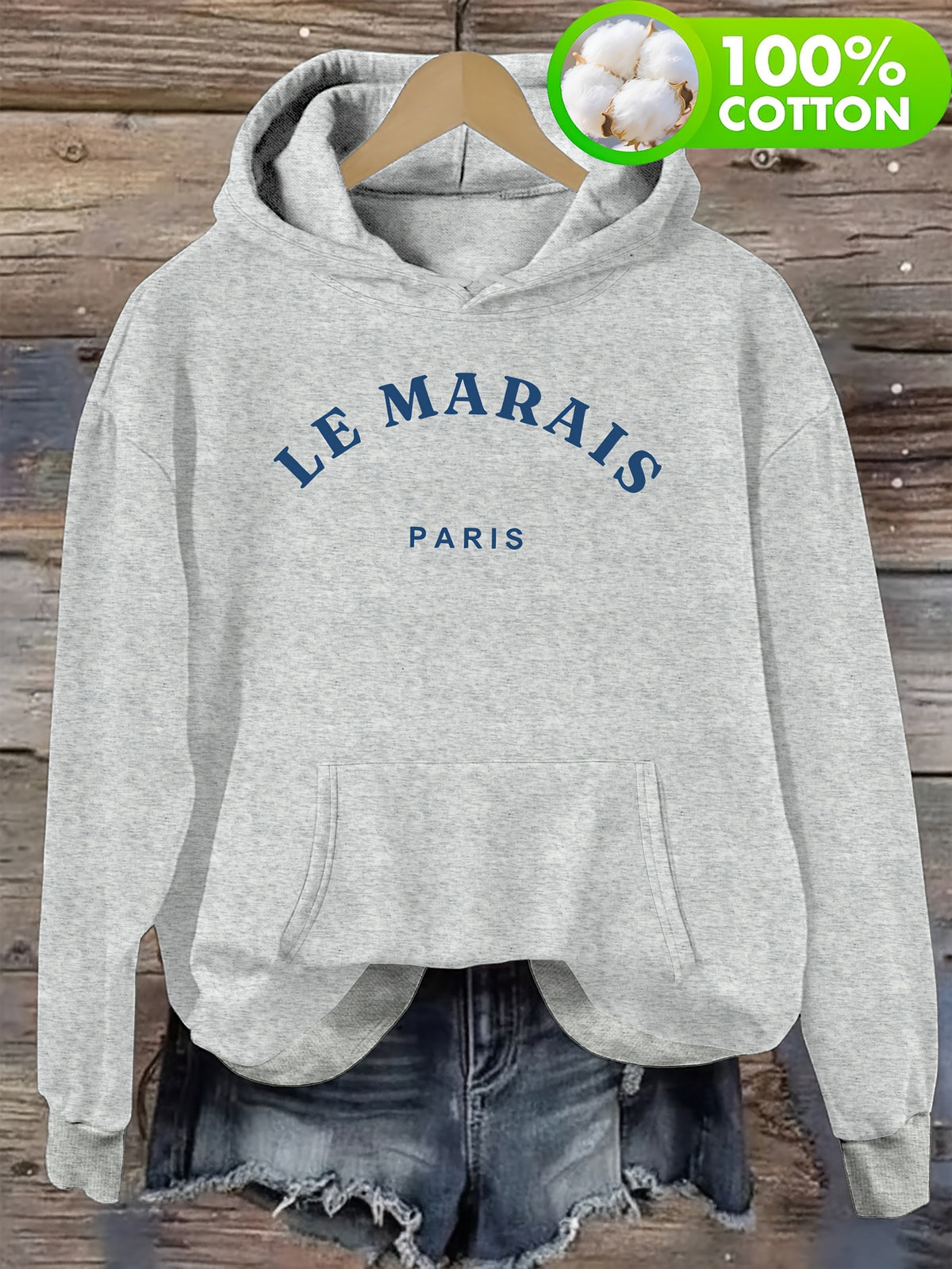 Sweat grande taille, capuche, toucher naturel, chaleur d'hiver, détail du col
