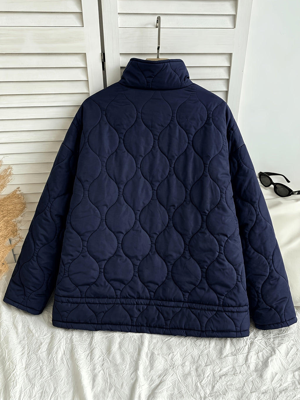 Manteau grande taille, fermeture zippée, matelassé, autre coloris