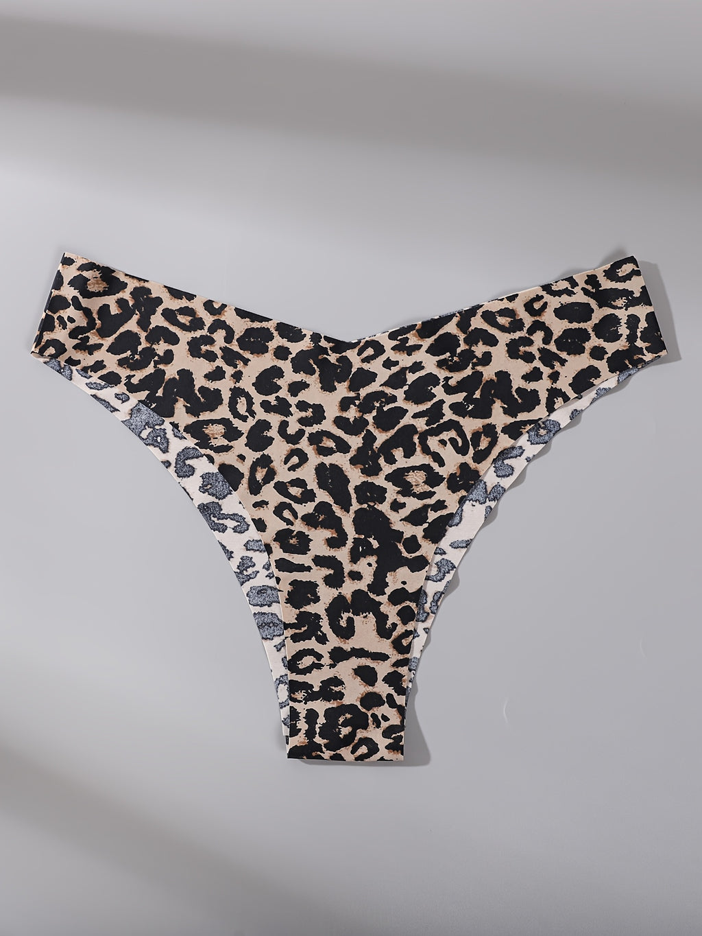 Culotte grande taille à imprimé léopard, ligne affirmée, autre coloris