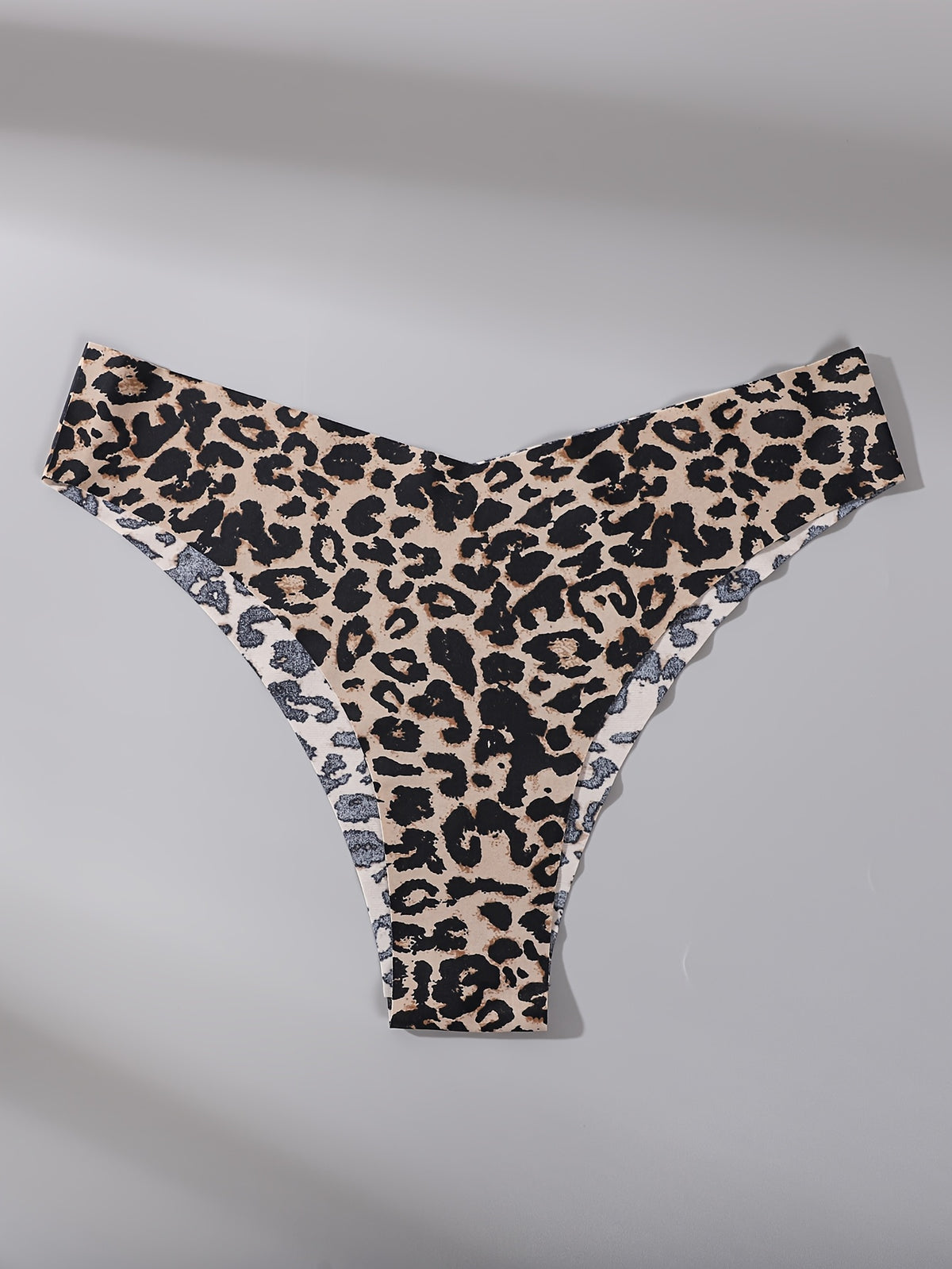 Culotte grande taille à imprimé léopard, ligne affirmée, autre coloris