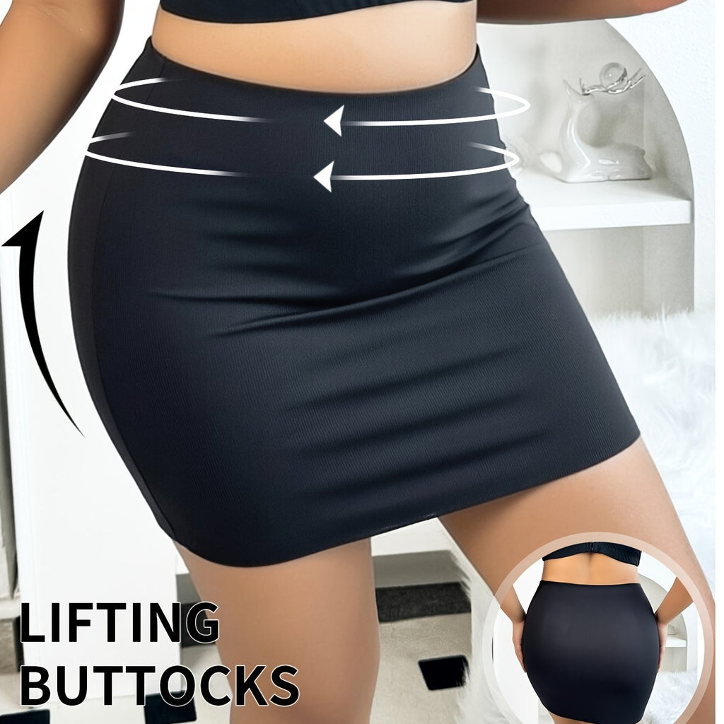 Pantalon grande taille, longueur midi — matière : polyamide