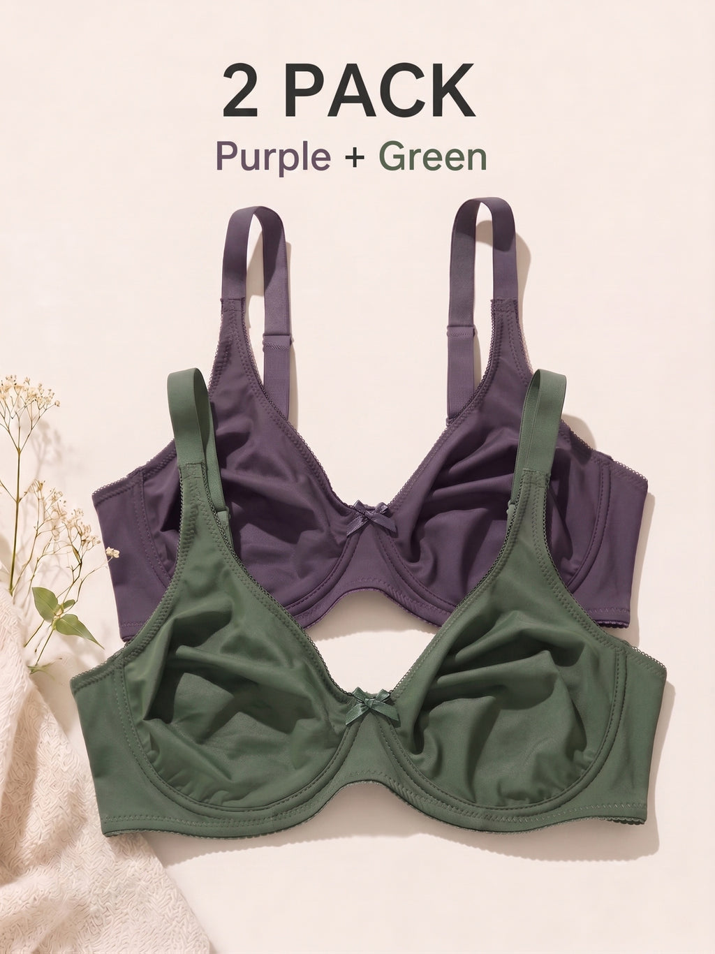 Soutien-gorge grande taille — Duo de teintes, bonnets C et D