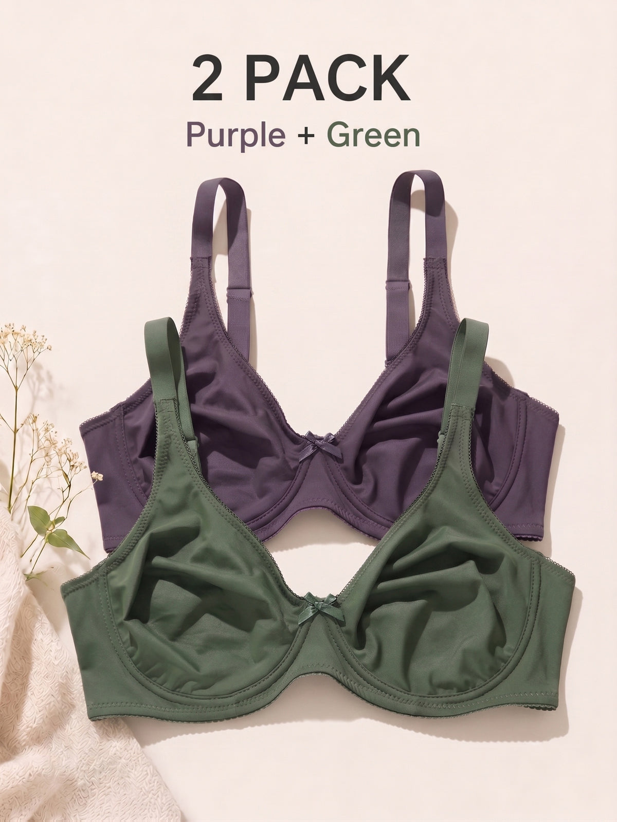 Soutien-gorge grande taille — Duo de teintes, bonnets C et D