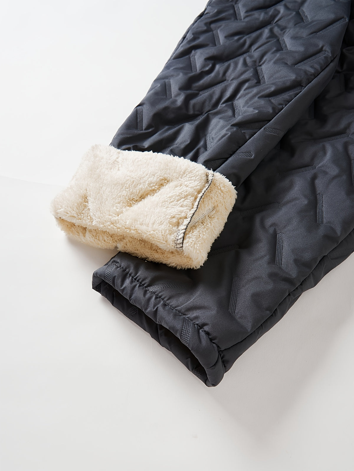 Pantalon de sport grande taille — Matelassé doublé sherpa d'hiver