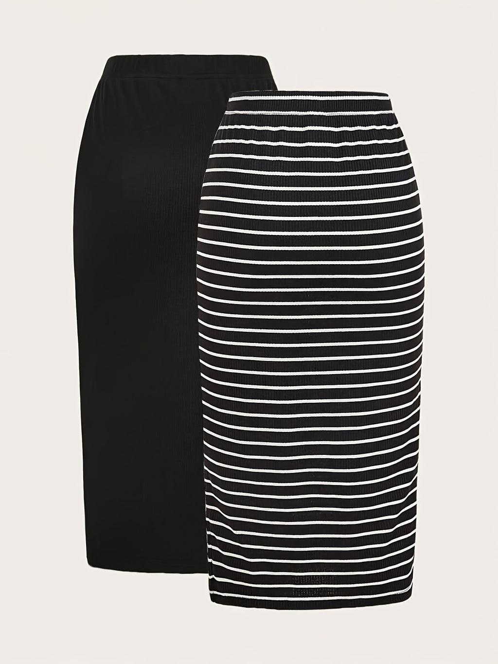 Ensemble grande taille à rayures