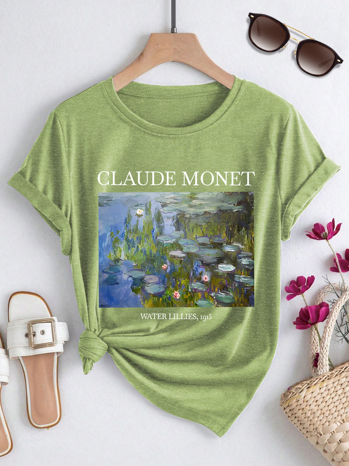 T-shirt grande taille, coupe ample, manches courtes, gros plan
