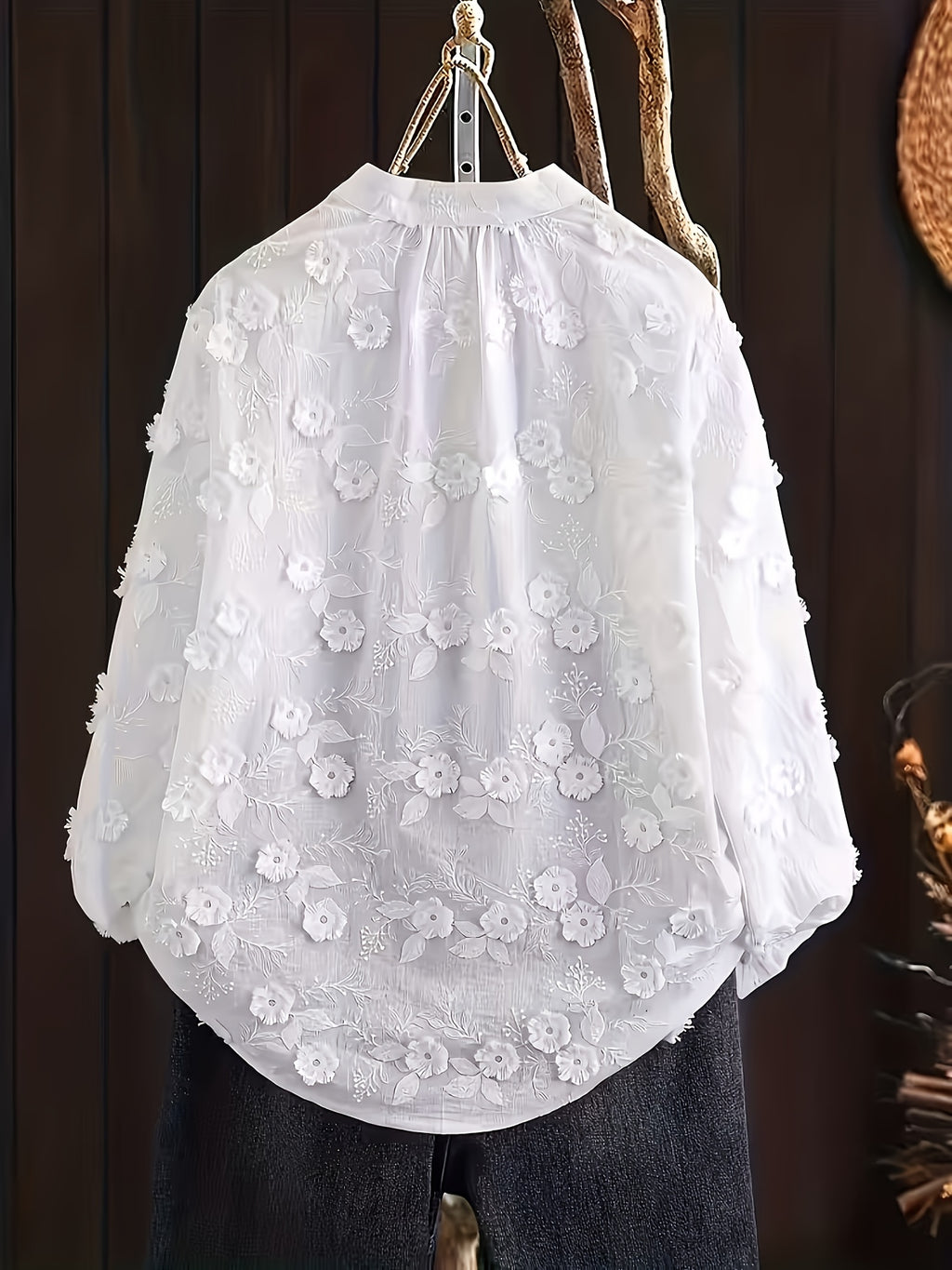Chemise grande taille, toutes saisons — composition : 100% Polyester