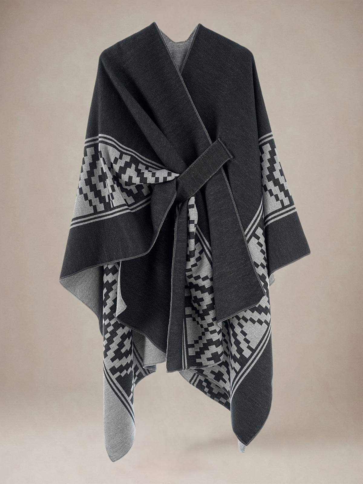 Cardigan grande taille à rayures, coupe oversize, toucher moelleux