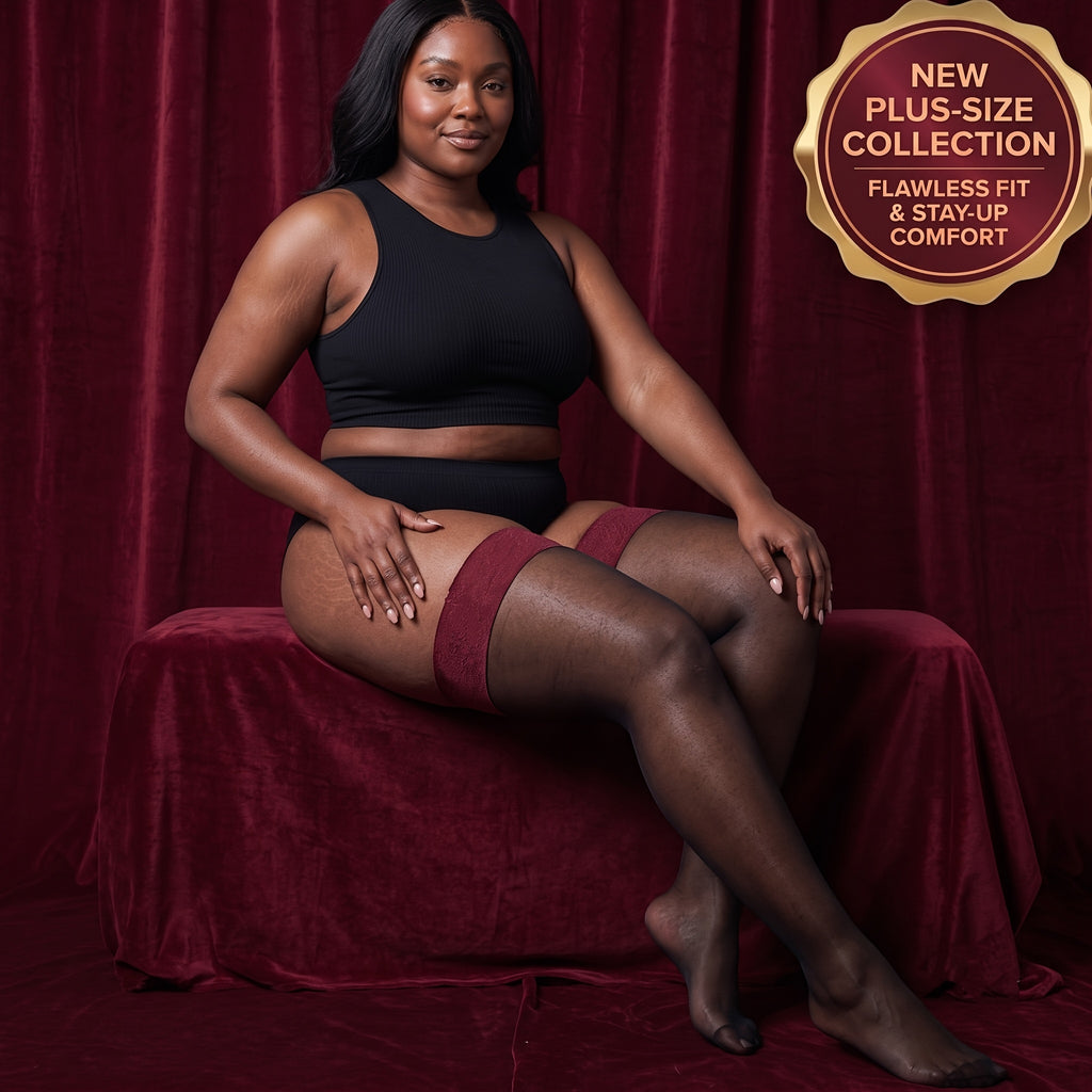 Chaussettes grande taille, coupe ample — composition : 75% Polyamide, 25% Élasthanne