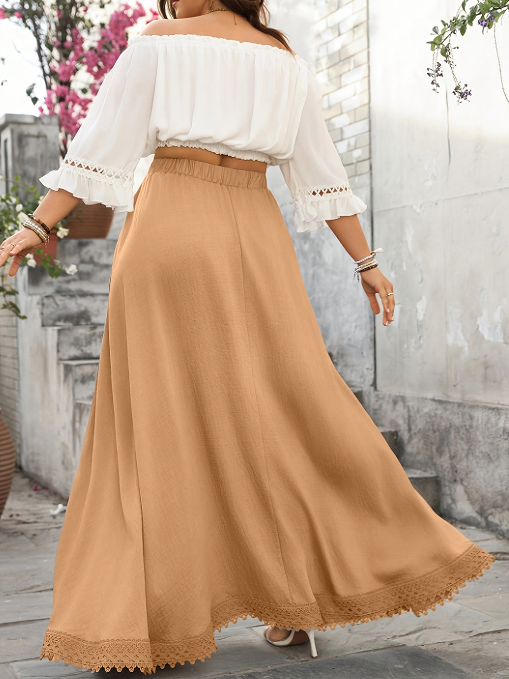 Jupe grande taille, tissu opaque