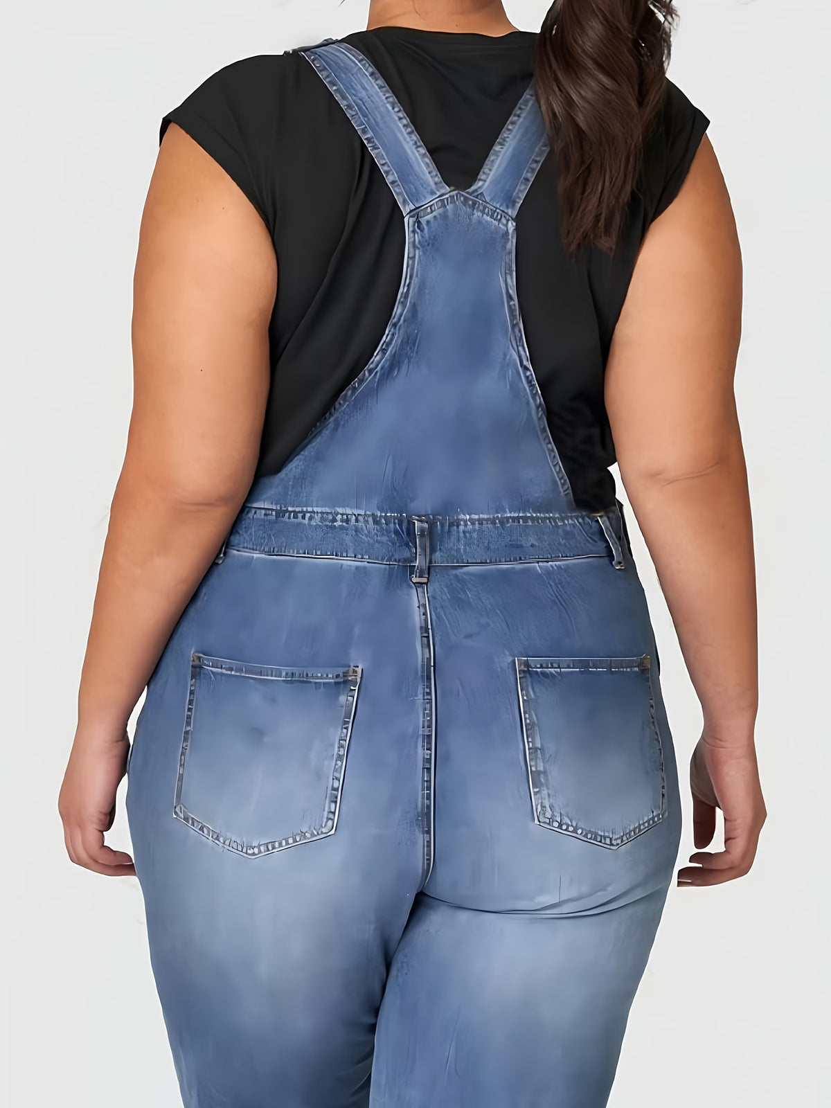 Combinaison grande taille, coupe droite, ceinture assortie, tenue franche, tissu opaque