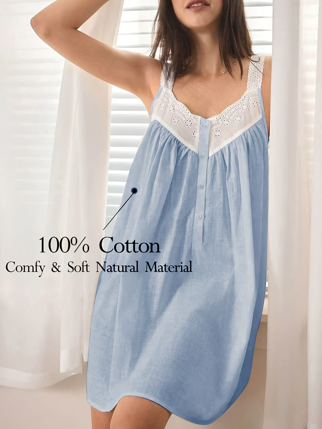 Robe grande taille en dentelle, toucher naturel, vue de profil
