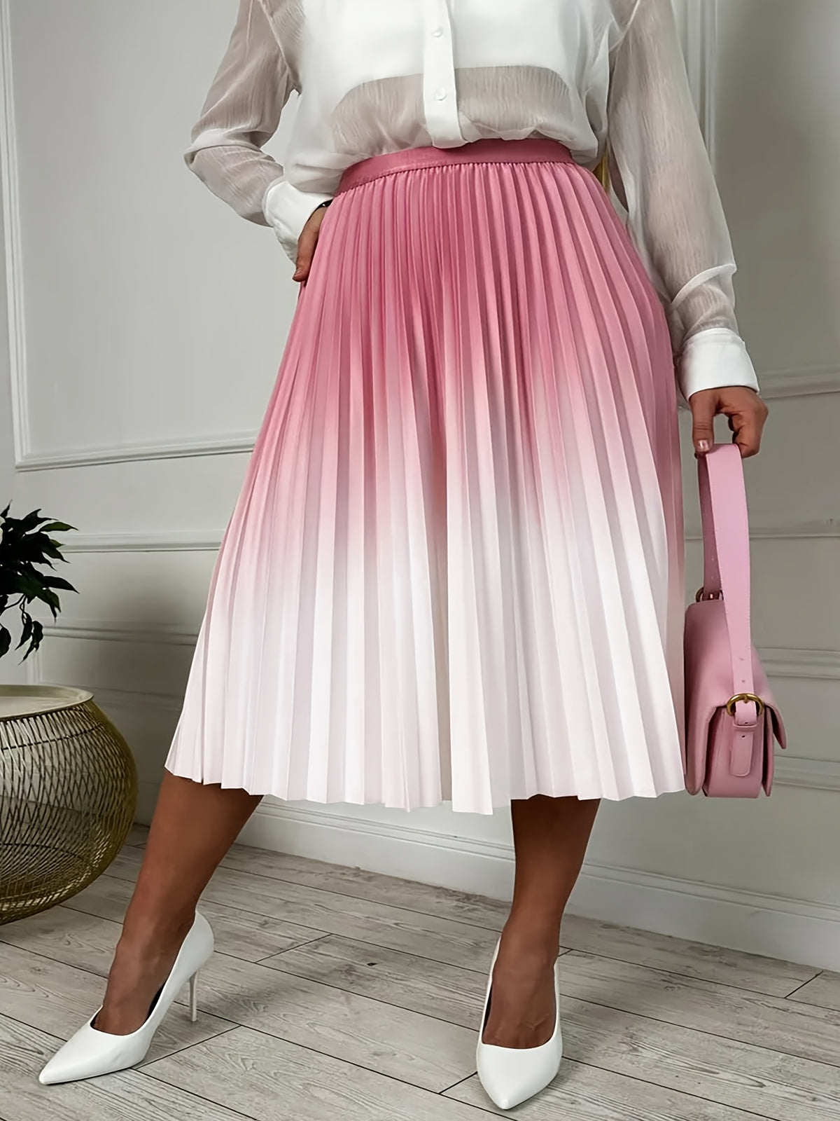 Jupe grande taille en dégradé