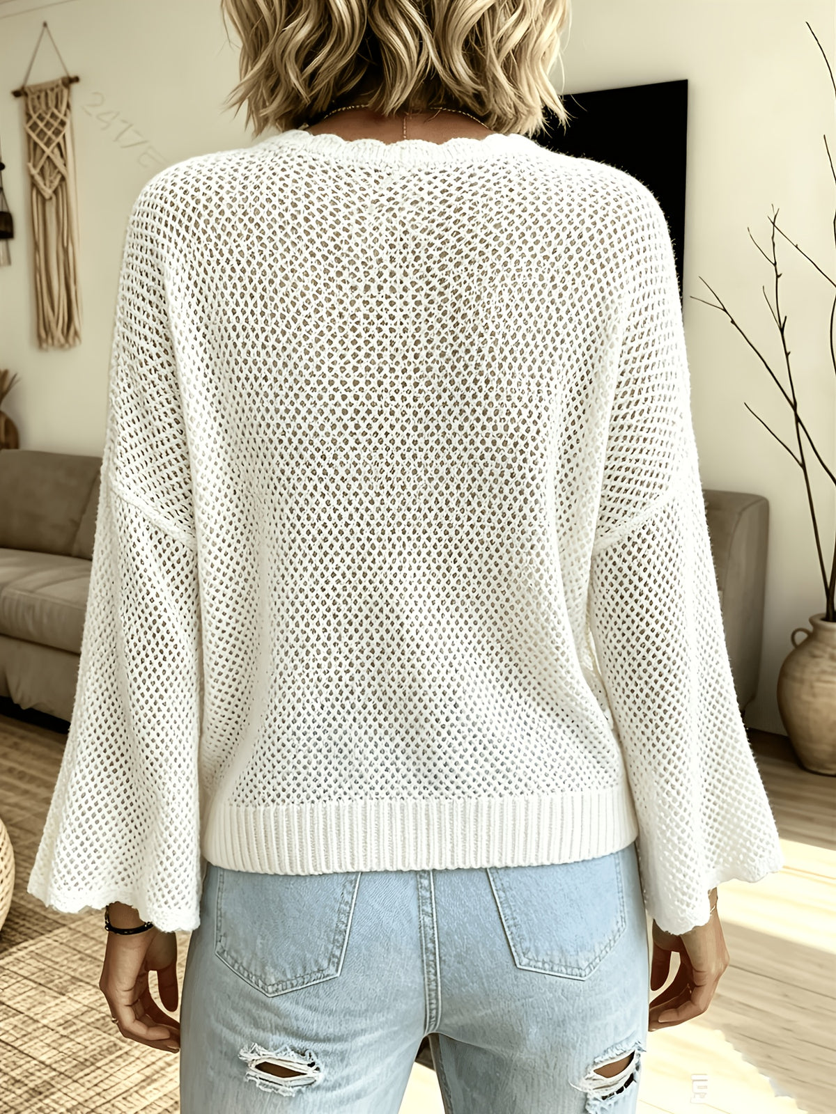 Cardigan grande taille à imprimé fleuri, coupe oversize — composition : 100% Polyester Image