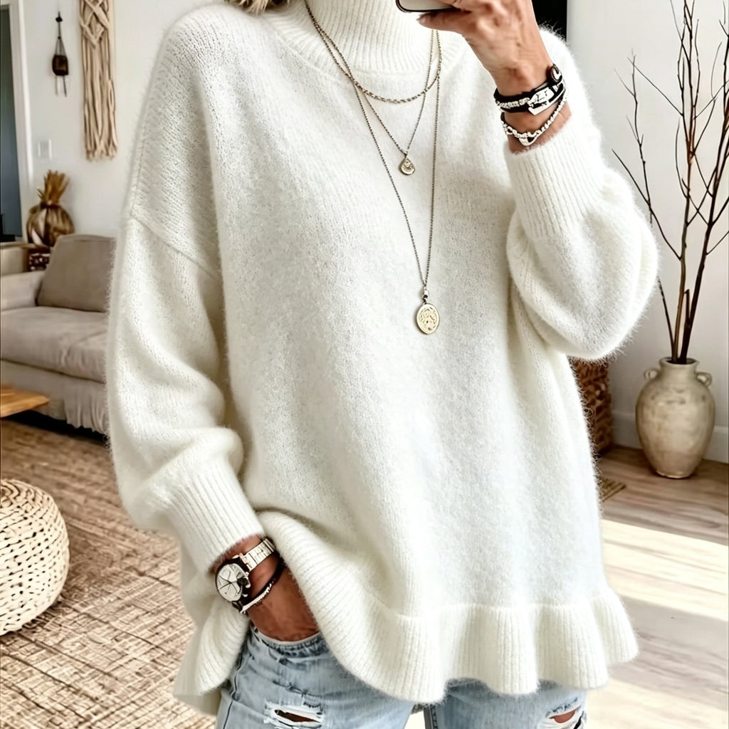 Pull grande taille, manches longues — matière : polyester