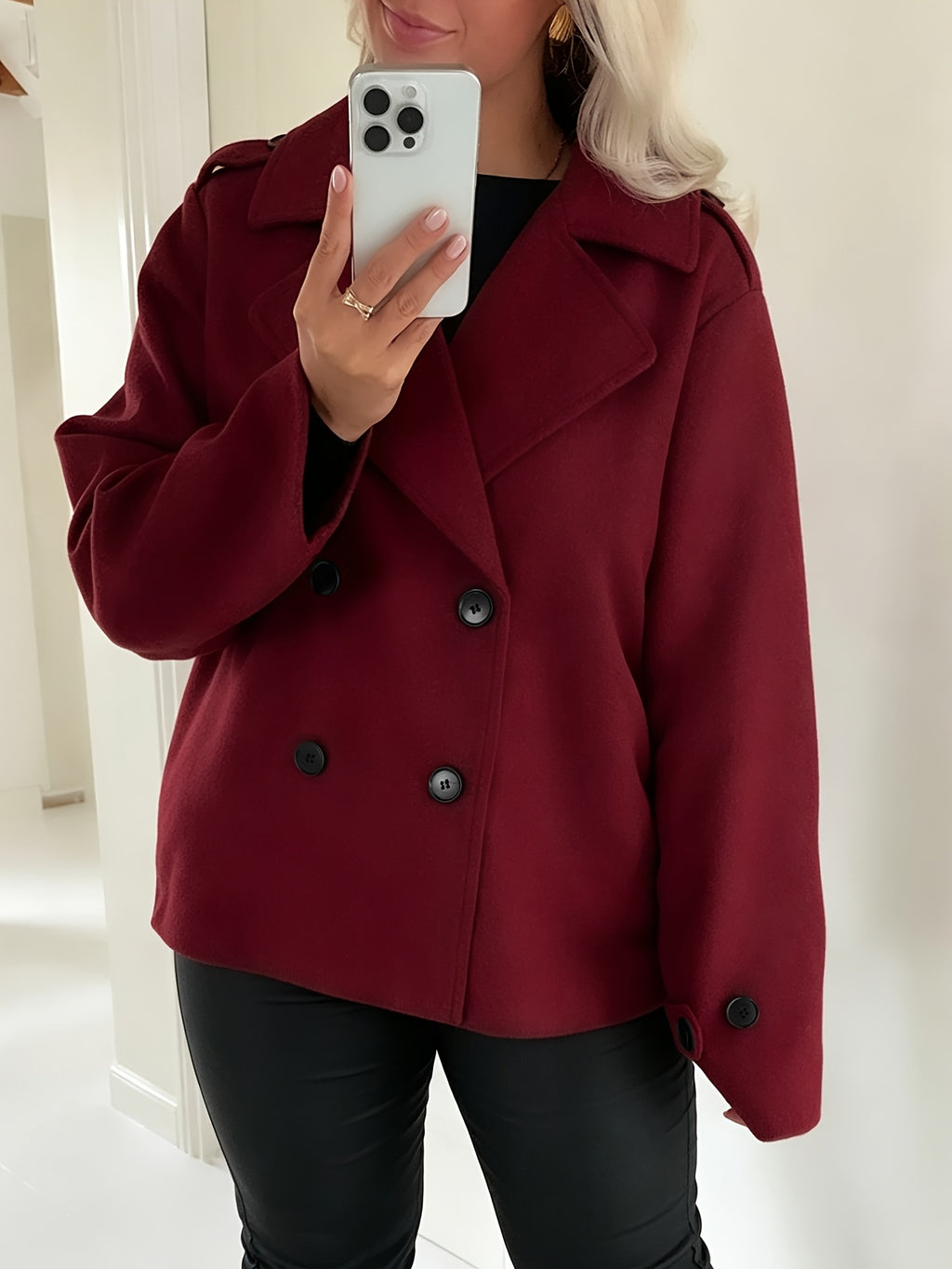 Manteau grande taille, doublure, vu de dos