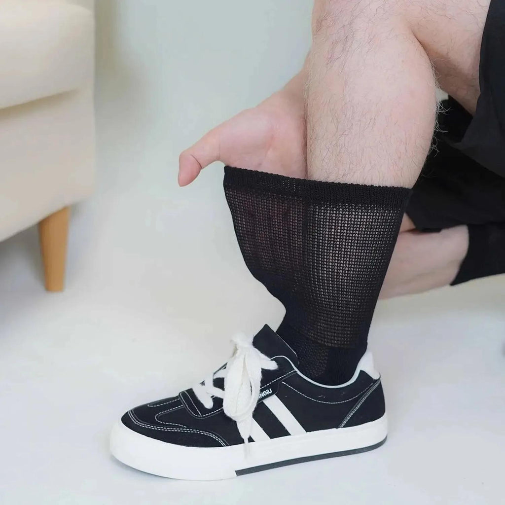Chaussettes grande taille, coupe ample, toucher naturel, visuel produit