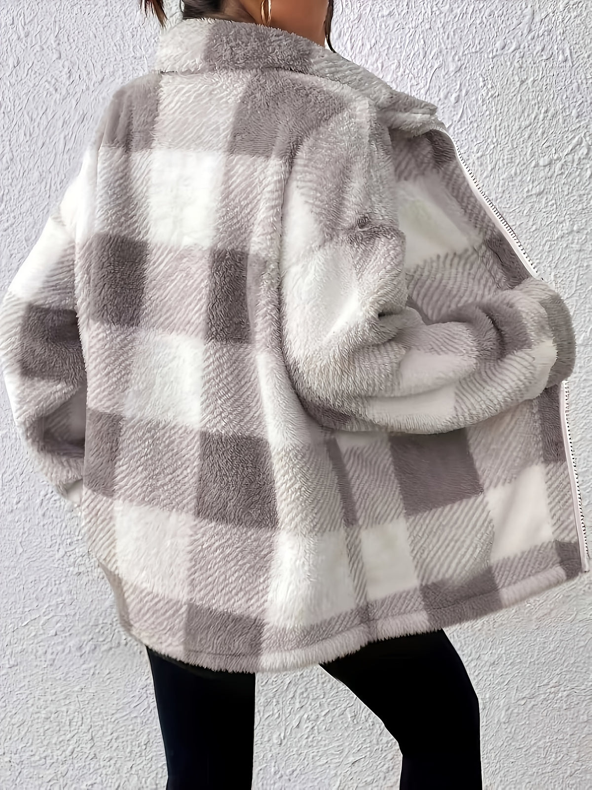 Veste grande taille, fermeture zippée, chaleur d'hiver, visuel produit