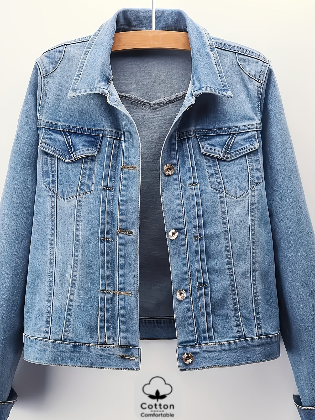 Veste grande taille, coupe ajustée, manches longues, tenue franche, détail du tissu