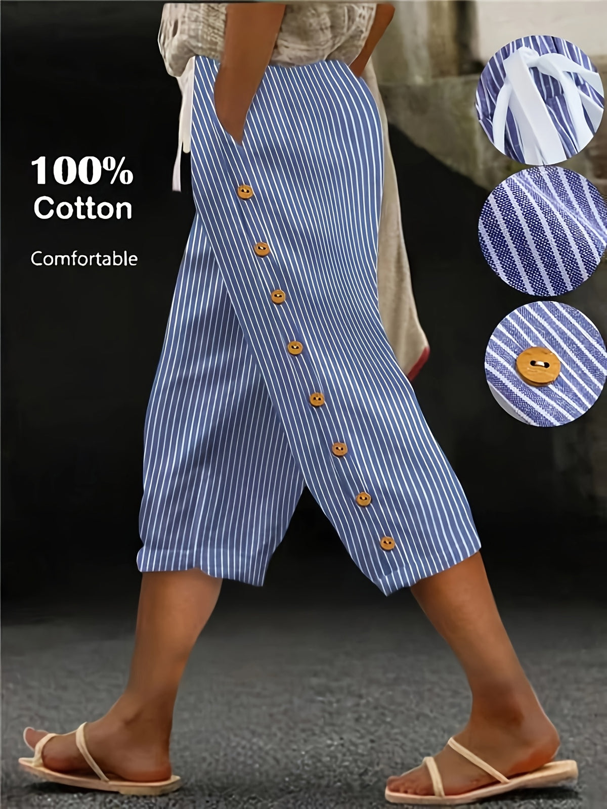 Pantalon grande taille — composition : 100% Coton Image