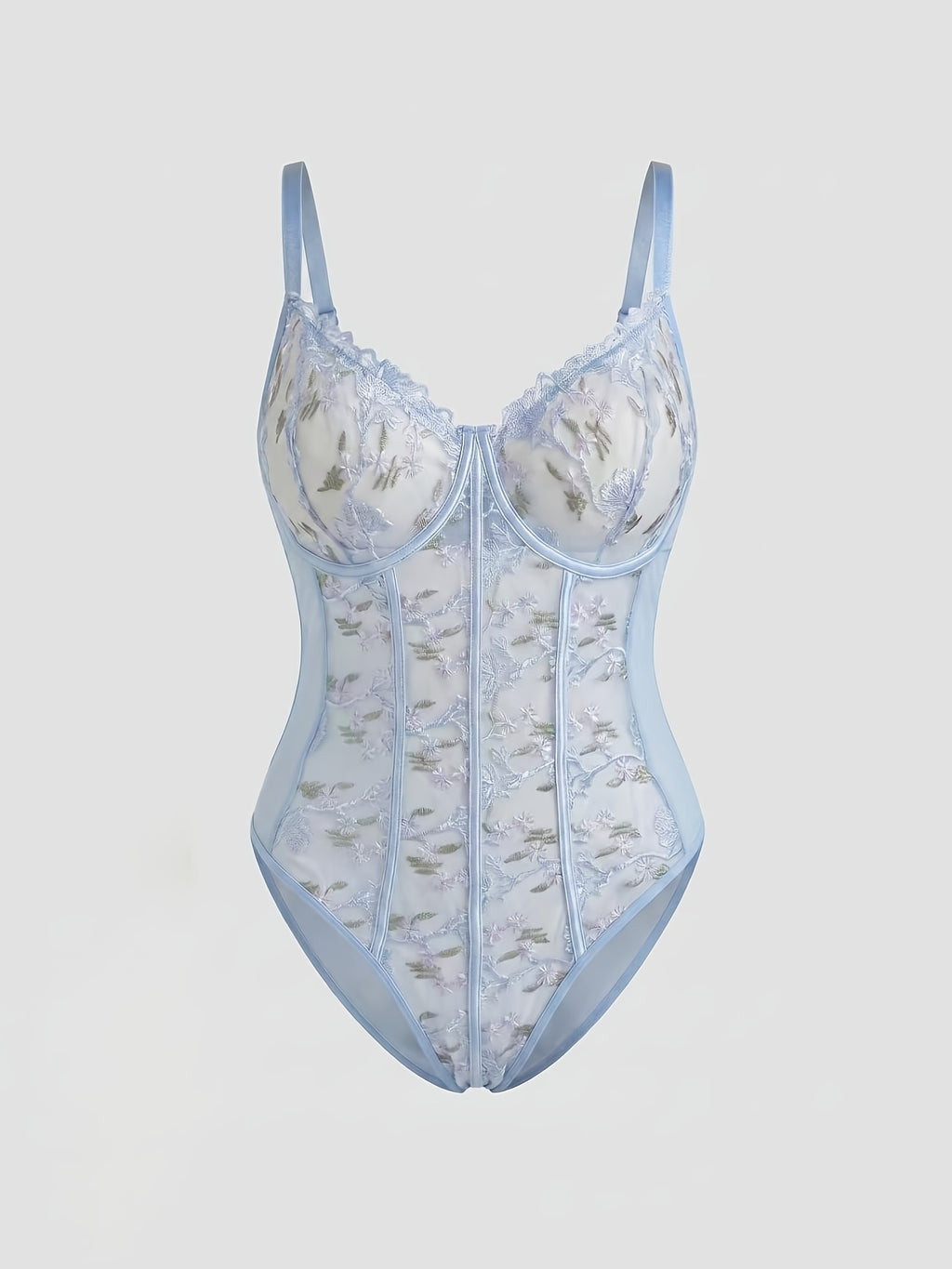 Body gainant grande taille à imprimé fleuri, ligne affirmée — composition : 90% Polyester, 10% Élasthanne